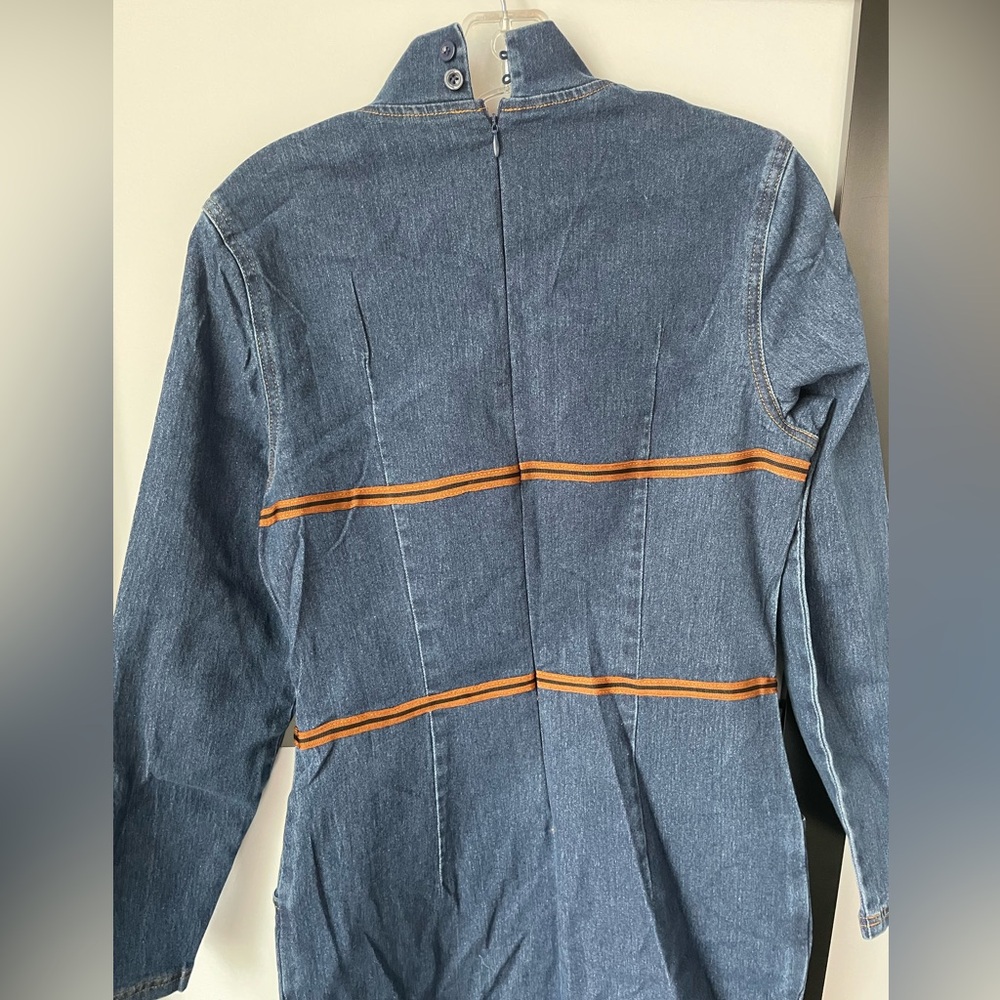 Blue Denim Mini Dress Size Small- NWOT - Picture 3 of 4